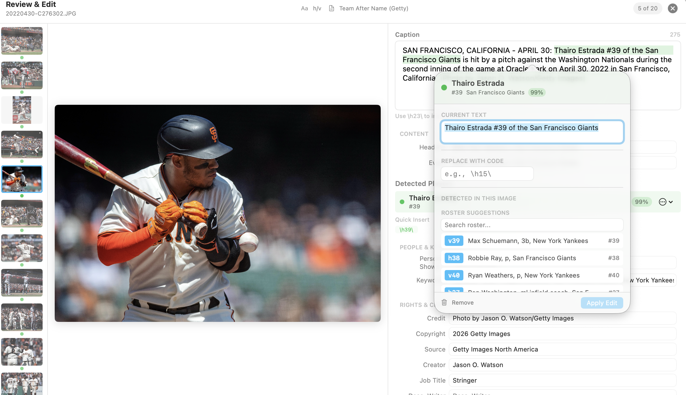 AI Player Identification